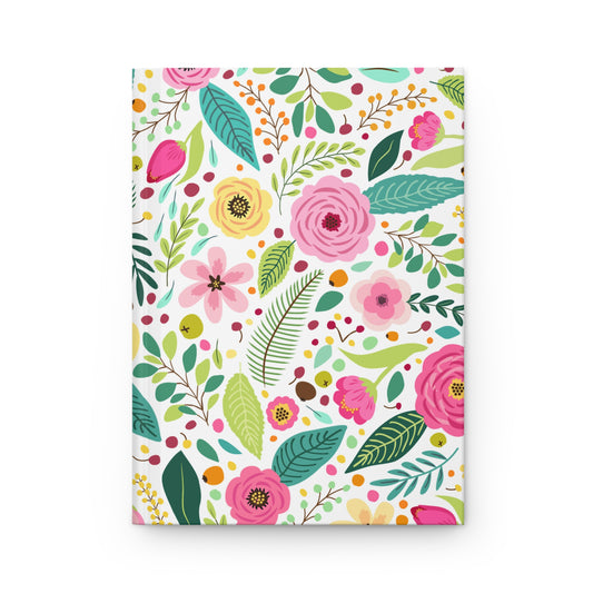 Light Floral Hardcover Journal Matte