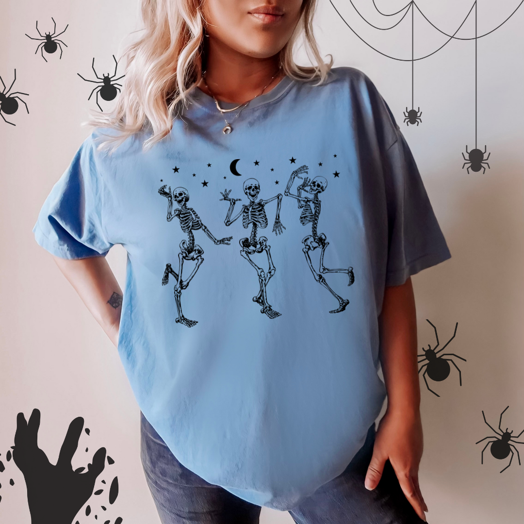 Dancing Skeletons - Unisex garment-dyed heavyweight t-shirt