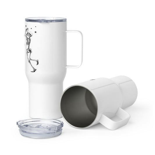 Skeleton Travel mug with a handle
