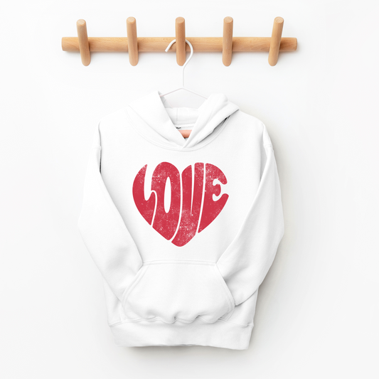Love - Kids fleece hoodie // Valentine's Day Collection