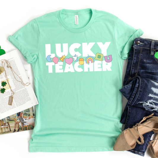 Lucky Teacher - White Ink