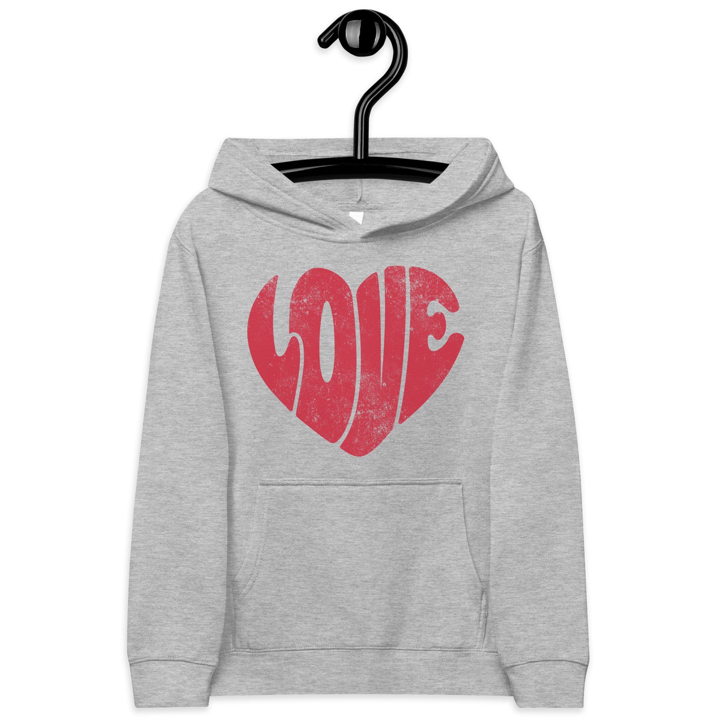 Love - Kids fleece hoodie // Valentine's Day Collection