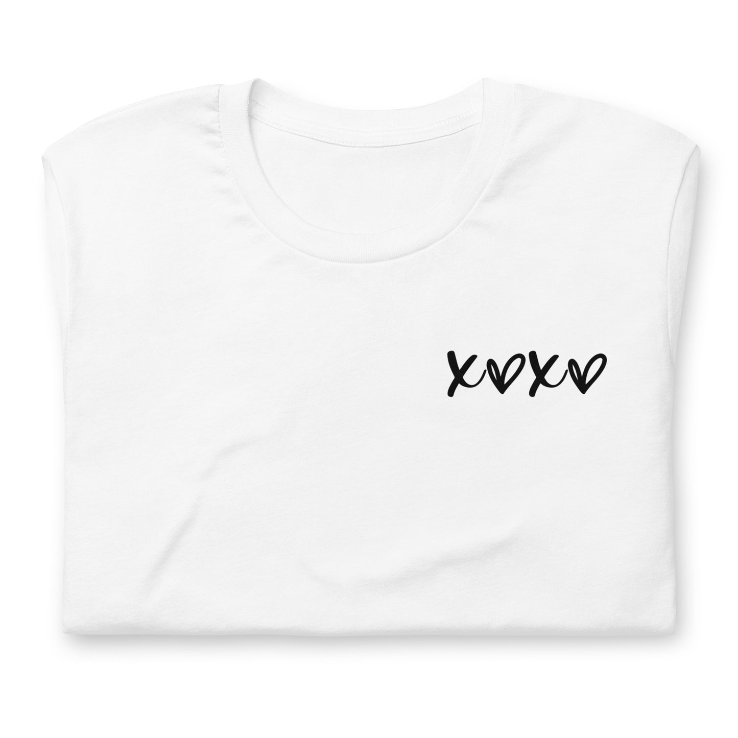 XOXO black ink Unisex t-shirt // Valentine's Day